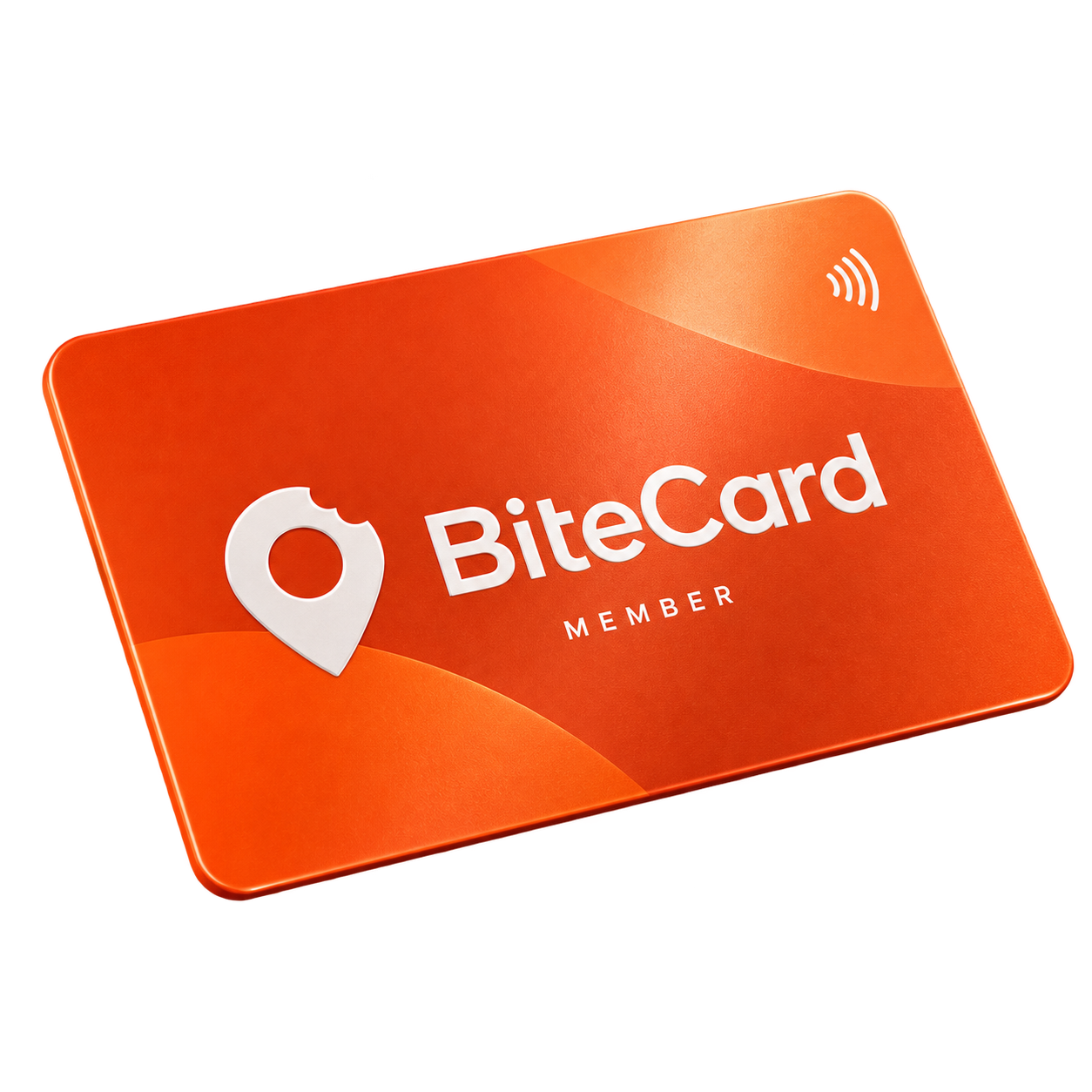 Premium orange BiteCard membership card